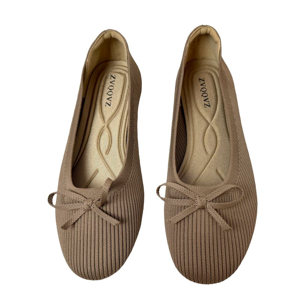 ZVQQVZ Ballet Flats Beige Size 9.5